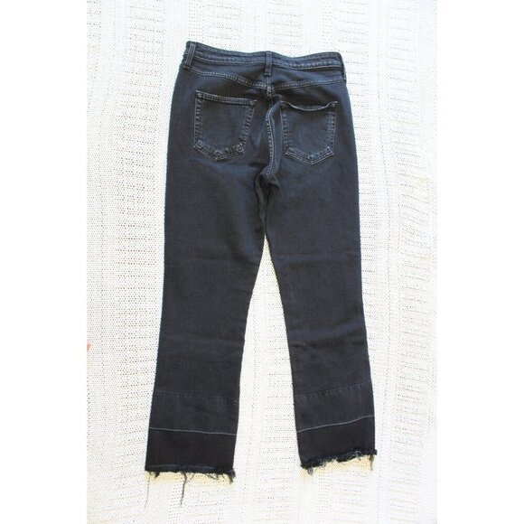 Amo Bella black Magic Jeans Released Hem Wash Size 28 High Rise straight leg US - Picture 5 of 8